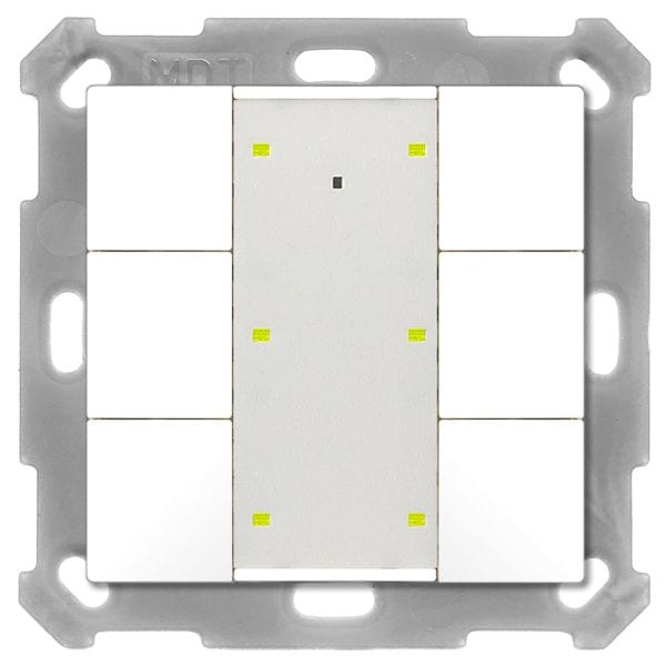 MDT - KNX Taster Plus 55 6-fach, Reinweiß glänzend