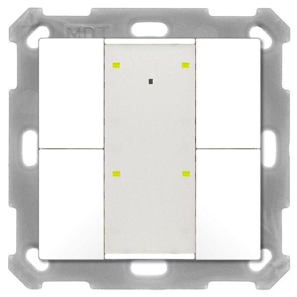 MDT - KNX Taster Plus TS 55 4-fach, Reinweiß glänzend