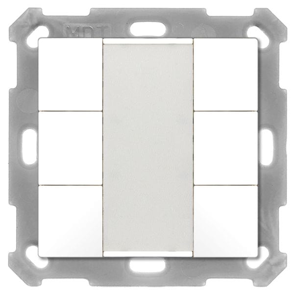 MDT - KNX Taster 55 6-fach, Reinweiß glänzend