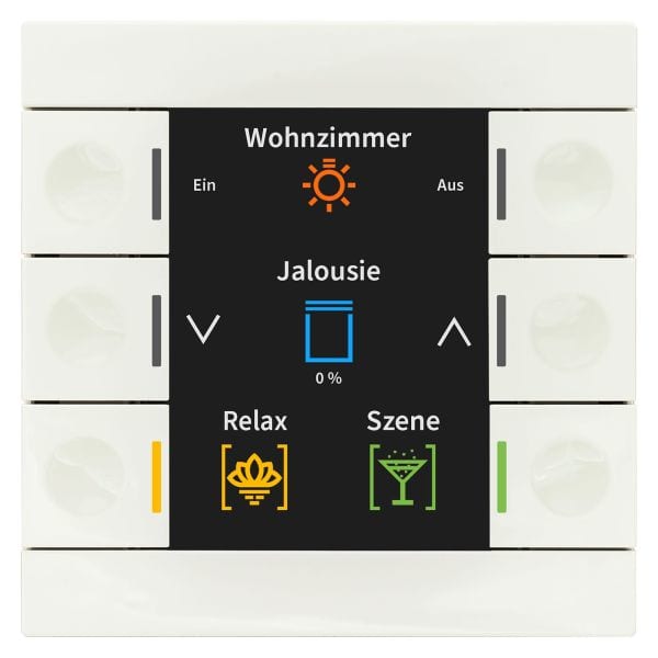 MDT - KNX Taster Smart 86 mit Farbdisplay, Kunststoff, Reinweiß glänzend