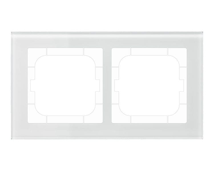 MDT - MDT Glasrahmen 2-fach für 63 mm Programme, Weiß