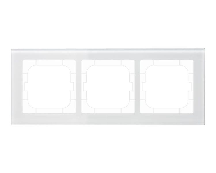 MDT - MDT Glasrahmen 3-fach für 63 mm Programme, Weiß