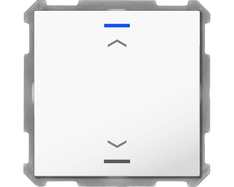 MDT - KNX Taster Light 63 1-fach, RGBW, Temperatursensor, Studioweiß glänzend, Jal.