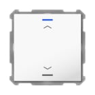 MDT - KNX Taster Light 63 1-fach, RGBW, Temperatursensor, Studioweiß glänzend, Jal.