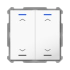 MDT - KNX Taster Light 63 2-fach, RGBW, Temperatursensor, Studioweiß glänzend, Jal.