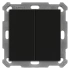 MDT - KNX Taster Light 55 Basic 2-fach, Schwarz matt, Neutral