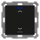 MDT - KNX Taster Light 55 1-fach, RGBW, Temperatursensor, Schwarz matt, Jalousie