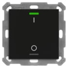 MDT - KNX Taster Light 55 1-fach, RGBW, Temperatursensor, Schwarz matt, Schalten
