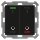 MDT - KNX Taster Light 55 2-fach, RGBW, Temperatursensor, Schwarz matt, Schalten