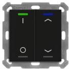 MDT - KNX Taster Light 55 2-fach, RGBW, Temperatursensor, Schwarz matt, Sch._Jal.
