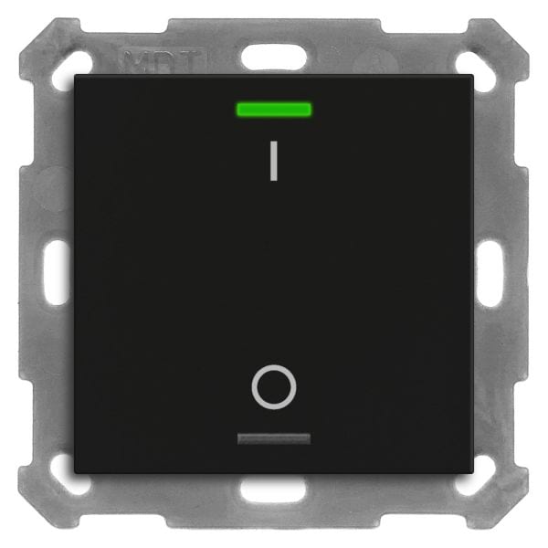 MDT - KNX Taster Light 55 1-fach, RGBW, Schwarz matt, Schalten