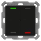 MDT - KNX Taster Light 55 4-fach, RGBW, Schwarz matt, Neutral