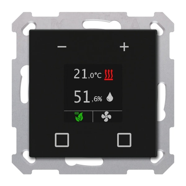 MDT - KNX Raumtemperaturregler Smart 55, Schwarz matt