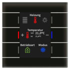 MDT - KNX Glastaster II Smart mit Farbdisplay und Temperatursensor, Schwarz