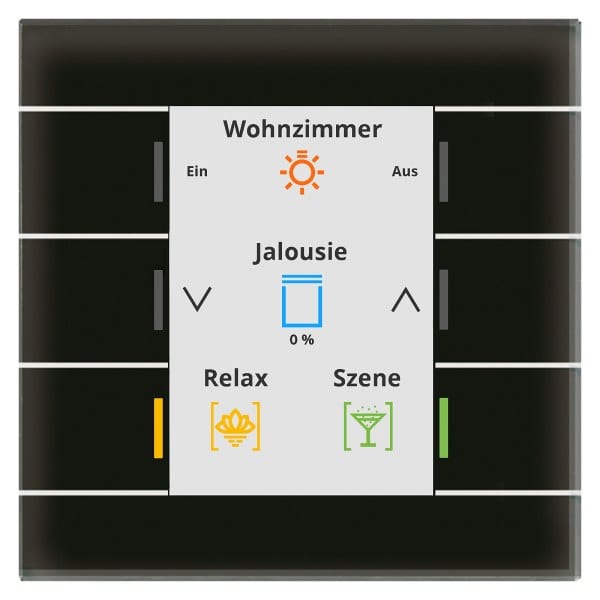 MDT - KNX Glastaster II Smart mit Farbdisplay, Schwarz