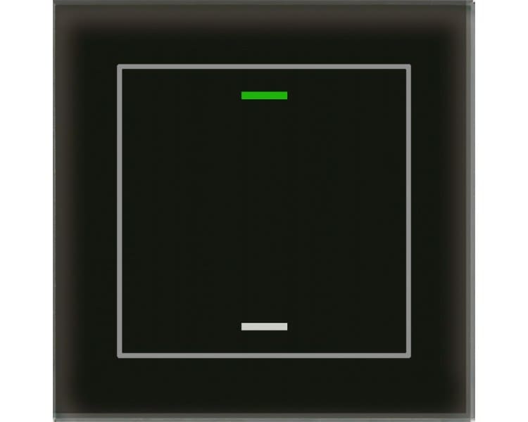 MDT - KNX Glastaster II Light 1-fach, RGBW, Temperatursensor, Schwarz, Neutral