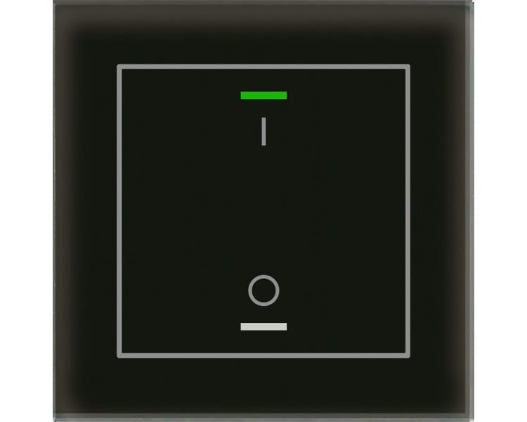 MDT - KNX Glastaster II Light 1-fach, RGBW, Temperatursensor, Schwarz, Schalten