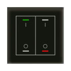 MDT - KNX Glastaster II Light 2-fach, RGBW, Temperatursensor, Schwarz, Schalten