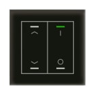 MDT - KNX Glastaster II Light 2-fach, RGBW, Temperatursensor, Schwarz, Jalousie_Sch.