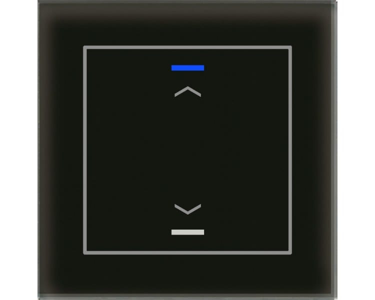 MDT - KNX Glastaster II Light 1-fach, RGBW, Schwarz, Jalousie
