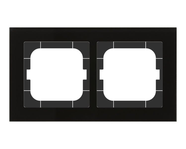 MDT - MDT Glasrahmen 2-fach für 63 mm Programme, Schwarz