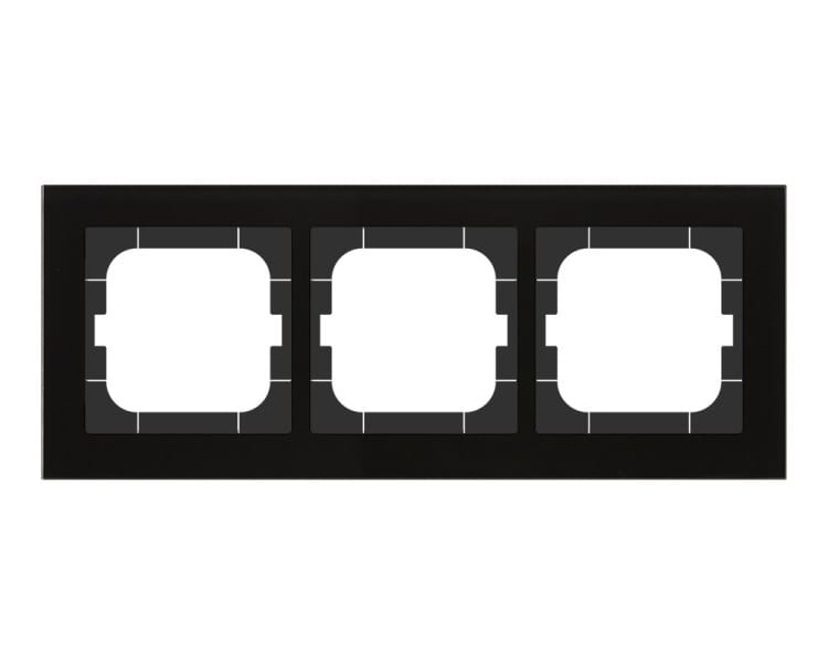 MDT - MDT Glasrahmen 3-fach für 63 mm Programme, Schwarz
