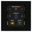 MDT - KNX Taster Smart 86 mit Farbdisplay, Kunststoff, Schwarz matt
