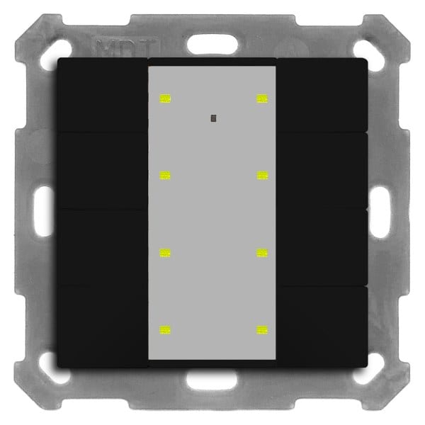MDT - KNX Taster Plus 55 8-fach, Schwarz matt