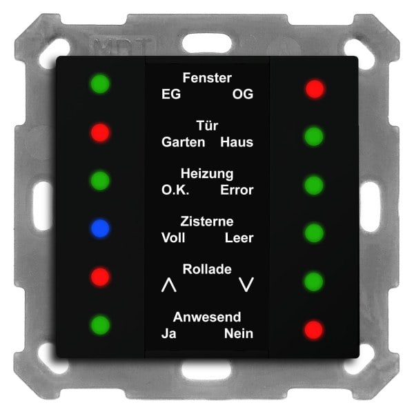 MDT - KNX LED Anzeige 55, Schwarz matt
