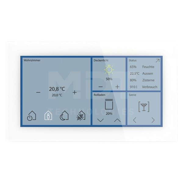MDT - KNX Glas Touch Smart 6 Zoll, KNX Secure, Weiß