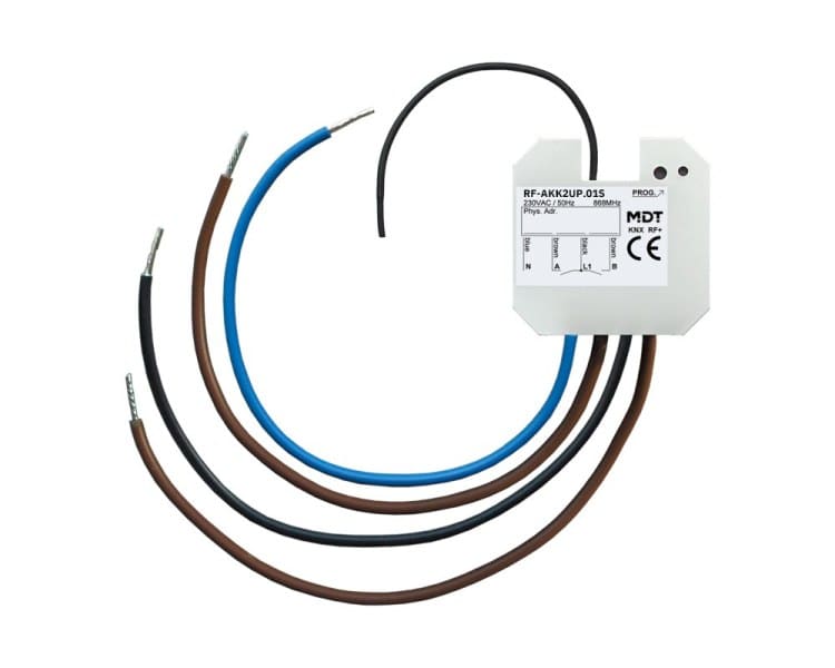 MDT - KNX RF+ Schaltaktor 2-fach, UP, 10 A, 230 V AC, Secure
