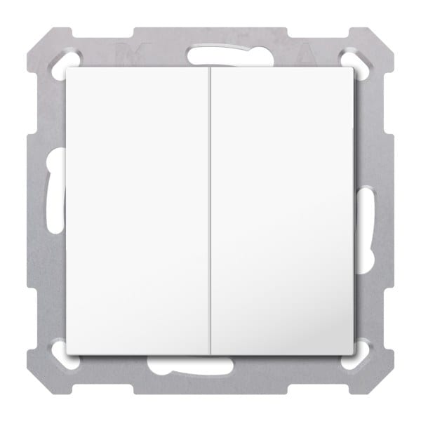 MDT - KNX RF+ Taster Light 55 Basic 2-fach, Secure, Reinweiß glänzend, Neutral