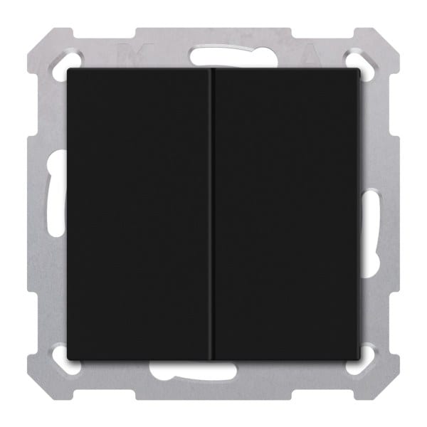MDT - KNX RF+ Taster Light 55 Basic 2-fach, Secure, Schwarz matt, Neutral