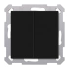 MDT - KNX RF+ Taster Light 55 Basic 2-fach, Secure, Schwarz matt, Neutral