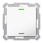 MDT - KNX RF+ Taster Light 55 1-fach, Secure, RGBW, TS, Reinweiß glänzend, Neutral