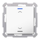 MDT - KNX RF+ Taster Light 55 1-fach, Secure, RGBW, TS, Reinweiß glänzend, Jalousie
