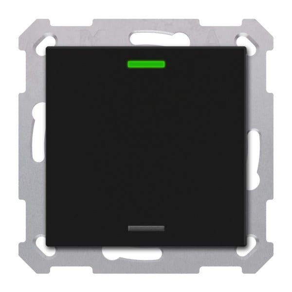MDT - KNX RF+ Taster Light 55 1-fach, Secure, RGBW, TS, Schwarz matt, Neutral