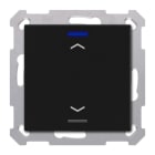 MDT - KNX RF+ Taster Light 55 1-fach, Secure, RGBW, TS, Schwarz matt, Jalousie