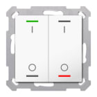 MDT - KNX RF+ Taster Light 55 2-fach, Secure, RGBW, TS, Reinweiß glänzend, Schalten