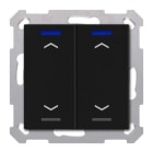 MDT - KNX RF+ Taster Light 55 2-fach, Secure, RGBW, TS, Schwarz matt, Jalousie