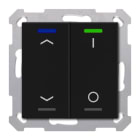MDT - KNX RF+ Taster Light 55 2-fach, Secure, RGBW, TS, Schwarz matt, Jal._Sch.