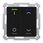 MDT - KNX RF+ Taster Light 55 2-fach, Secure, RGBW, TS, Schwarz matt, Sch._Jal.