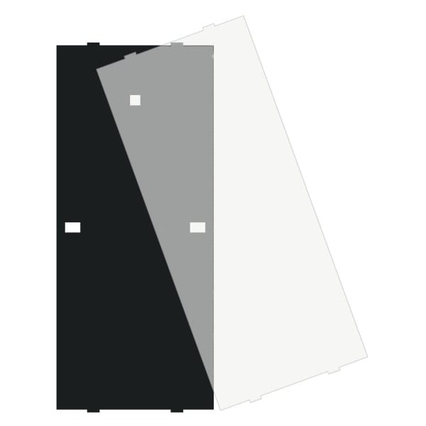 MDT - MDT Schriftfeldabdeckung für Taster Plus / Plus TS BE-TA55x2.x2, Schwarz
