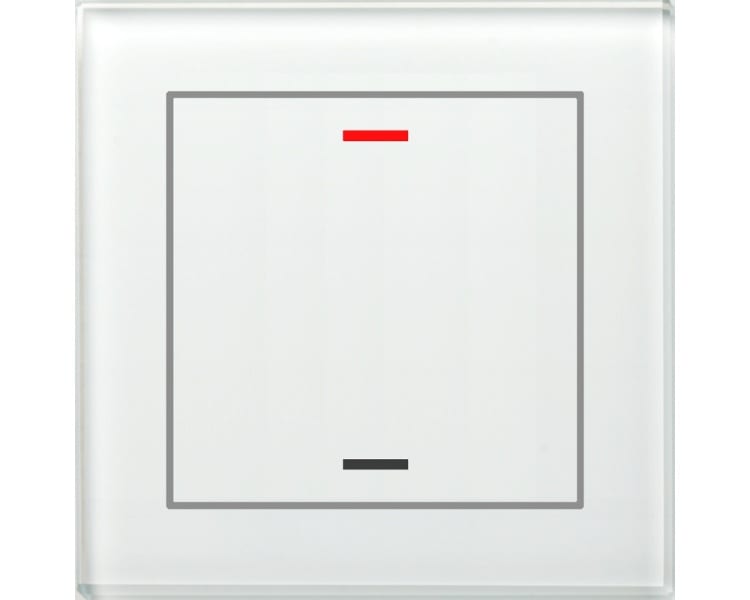 MDT - KNX Glastaster II Light 1-fach, RGBW, Weiß, Neutral, Secure