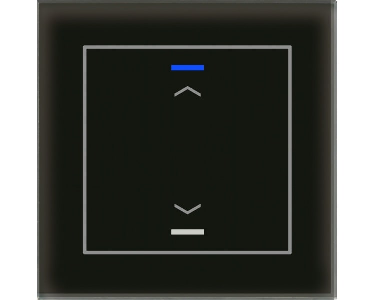 MDT - KNX Glastaster II Light 1-fach, RGBW, Schwarz, Jalousie, Secure