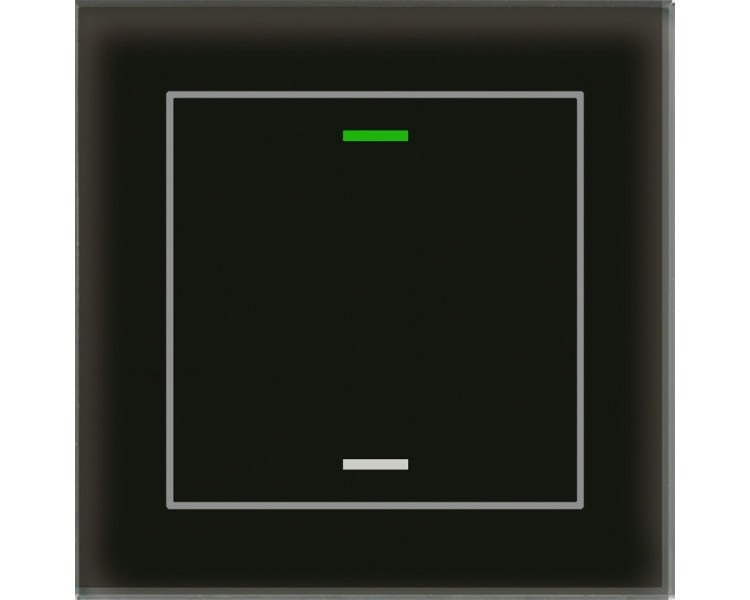 MDT - KNX Glastaster II Light 1-fach, RGBW, TS, Schwarz, Neutral, Secure
