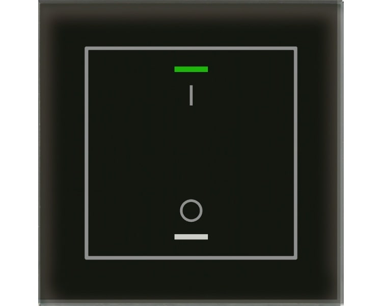 MDT - KNX Glastaster II Light 1-fach, RGBW, TS, Schwarz, Schalten