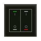MDT - KNX Glastaster II Light 2-fach, RGBW, TS, Schwarz, Schalten, Secure