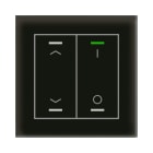 MDT - KNX Glastaster II Light 2-fach, RGBW, TS, Schwarz, Jalousie_Schalten, Secure
