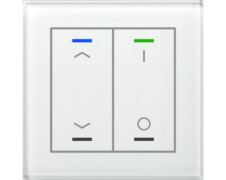 MDT - KNX Glastaster II Light 2-fach, RGBW, TS, Weiß, Jalousie_Schalten, Secure